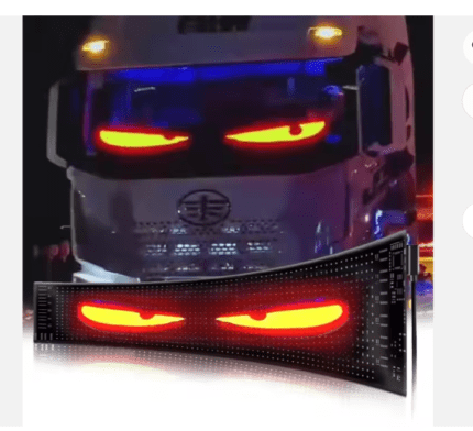 Truck Eyes Led Display Animated Scrolling Blinking Eyes Messages Programmable Flexible Led Screen 24v Devil's Eye Led Panel