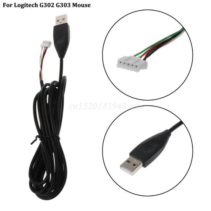Deek-Robot Durable USB Soft Mouse Cable Replacement Wire For Logitech G302 G303 G102 Mouse - Image 1