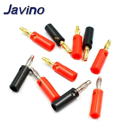 Audio Speaker Screw Banana Gold Plate Plugs Connectors 4mm IN STOCK Black Red Facotry Online Wholesale Golden
