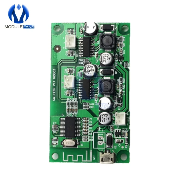 DC 5V 6W+6W 2X6W 2*6W 2 Channel Stereo Bluetooth Amplifier Board Lithium Battery Powered for Speakers Loudspeaker Box Modified - Image 5