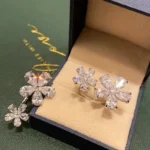 2021New Korea Fashion Luxury Flowers AAAzirconia Open Rings for Women Engagement Anniversary Birthday Gift for Female Wholesale - Image 3