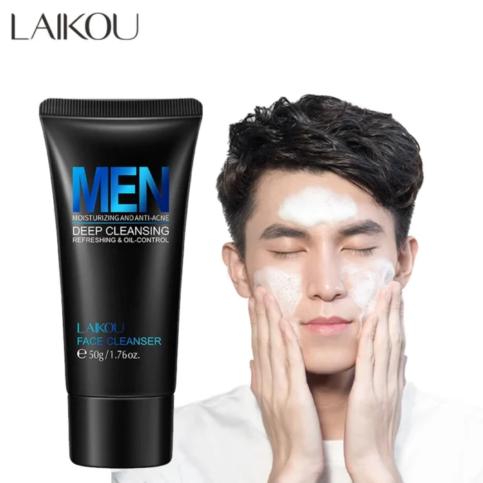 LAIKOU Men Facial Cleanser Face Washing Moisturizing Man Skin Care Oil Control Blackhead Remove Scrub Cosmetics Deep Norishing - Image 1
