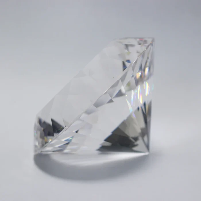 150mm Transparent Optical Crystal Diamond Glass Paperweight As Counter Decoration - Image 4