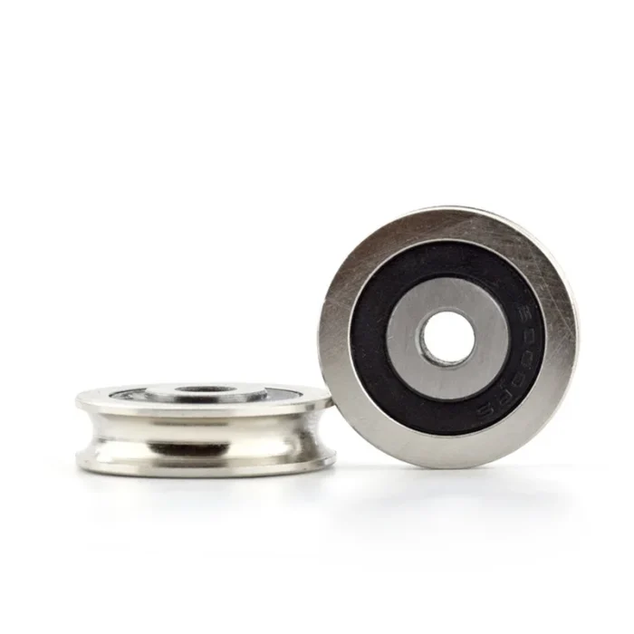 6*30*8mm V Groove groove All steel wire Pulley Z6 guide track embedded bearing pulley TU TV0630 Sliding track roller pulley - Image 2