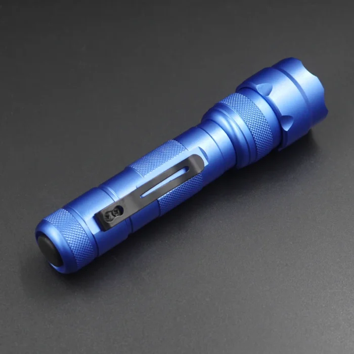 Blue 502B LED Flashlight 18650 Torch Pocket Light with XM-L2 U3-1A EDC Lamp Tactical Flashlight Lanterna Tatica Camping Cycling - Image 2