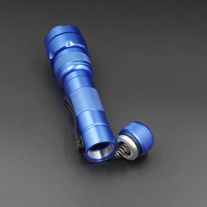 Blue 502B LED Flashlight 18650 Torch Pocket Light with XM-L2 U3-1A EDC Lamp Tactical Flashlight Lanterna Tatica Camping Cycling - Image 5
