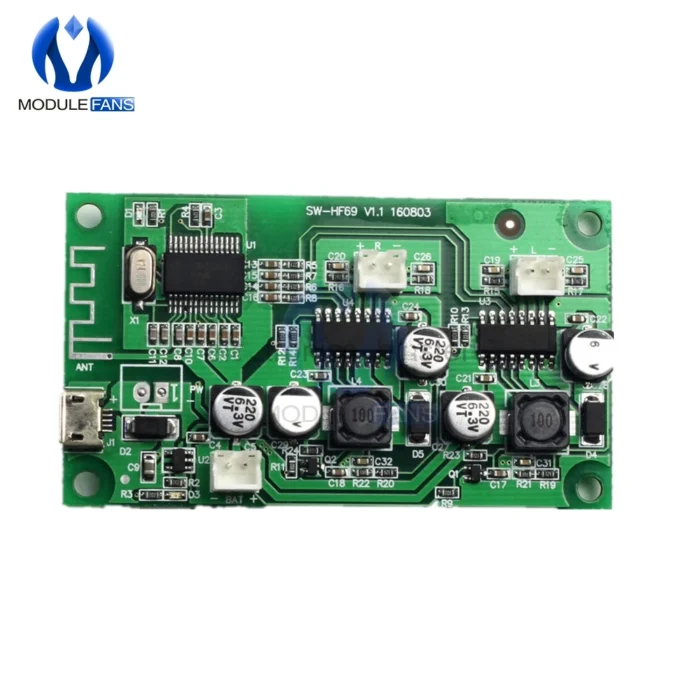 DC 5V 6W+6W 2X6W 2*6W 2 Channel Stereo Bluetooth Amplifier Board Lithium Battery Powered for Speakers Loudspeaker Box Modified - Image 4