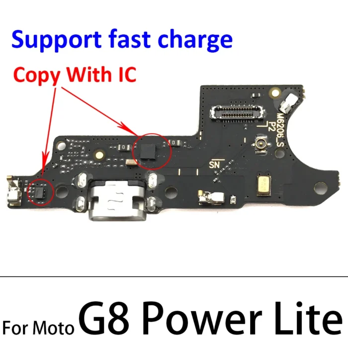 Dock Connector Micro USB Charger Charging Port Flex Cable Board For Motorola Moto G8 Power Lite - Image 1