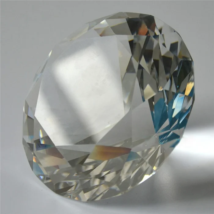 150mm Transparent Optical Crystal Diamond Glass Paperweight As Counter Decoration - Image 5