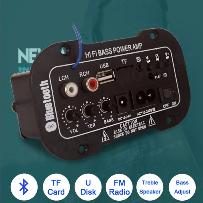 Woopker Digital Amplifier Decoder Board 25-30W Bluetooth Audio Amplifier DIY USB FM Radio TF Player Subwoofer 110V 220V - Image 3