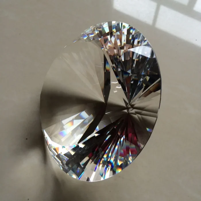 150mm Transparent Optical Crystal Diamond Glass Paperweight As Counter Decoration - Image 2