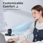 Portable Mini Fan With 6 Speeds LED USB Rechargeable Charging Small Foldable Battery Fans Handheld Desk Bedroom Indoor Outdoor - Image 3