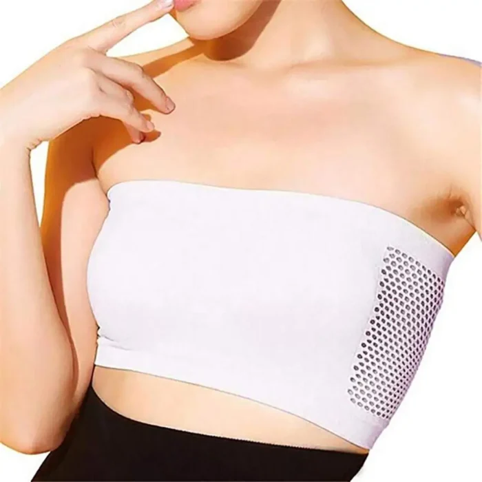 Invisible Sports Push Up Bra Solid Color Women Breathable Strapless Hollow Back Bra Sport Tube Top Seamless Chest Wrap Underwear - Image 3