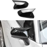 For Toyota Camry 2018-2023 Car Rearview Side Mirror Cover Wing Cap Exterior Door Rear View Case Trim Carbon Fiber Look Black - Image 3
