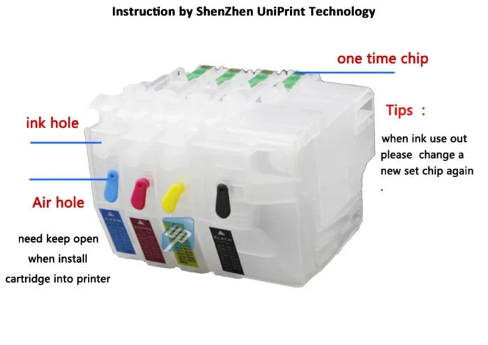 LC472XL LC462XL Empty refillable Ink Cartridge For Brother MFC-J2340DW J2740DW J3540DW J3940DW with high capacity chip - Image 3