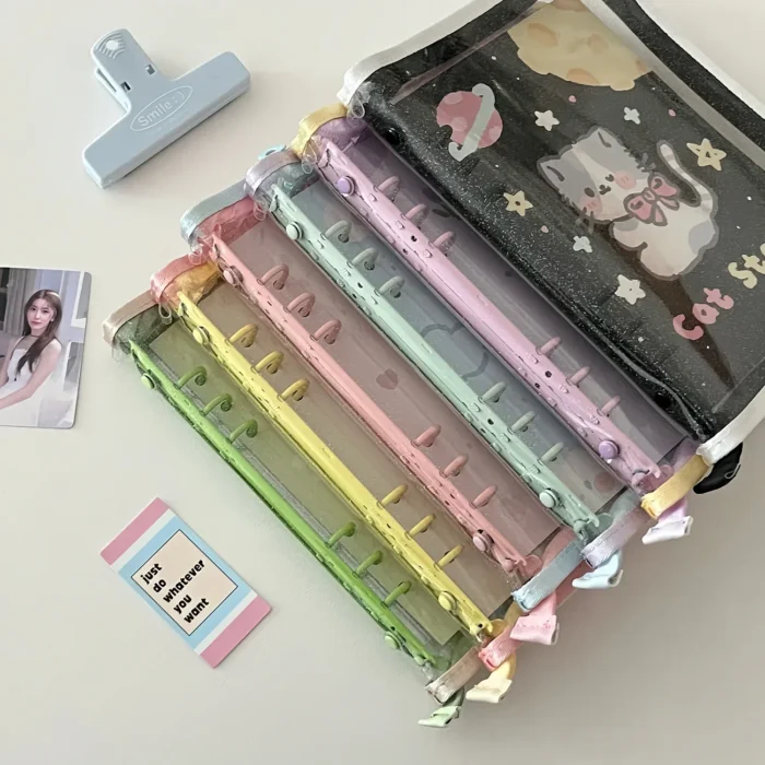 Kpop A5 Zipper Binder Collect Book Refill Organizer DIY Journal Dairy Transparent Idol Photo Album Kawaii Stationery Supplies - Image 6