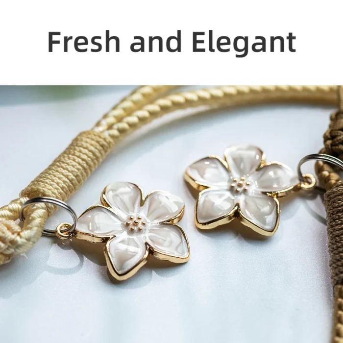 Vintage Artistic Phone Wrist Strap Charm Keychain Elegant Handwoven Flower Lanyard Anti-drop Girl Woman Bracelet for IPhone - Image 2