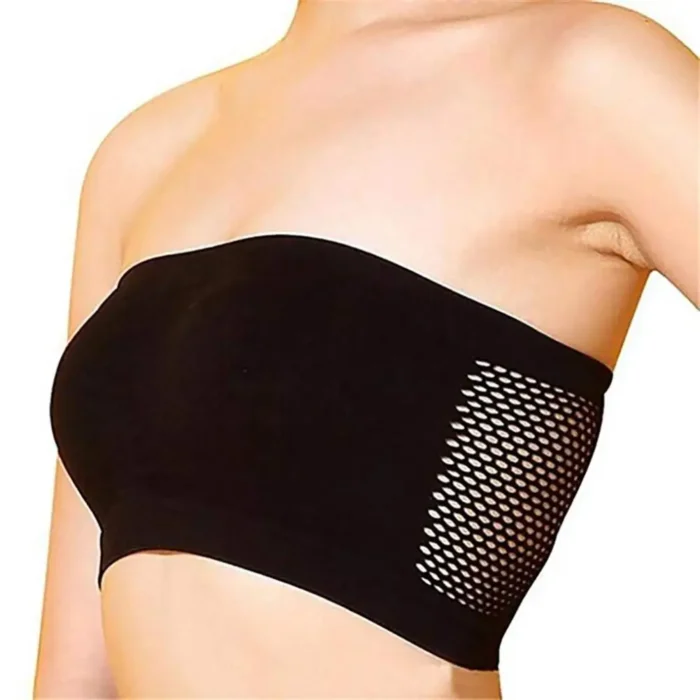 Invisible Sports Push Up Bra Solid Color Women Breathable Strapless Hollow Back Bra Sport Tube Top Seamless Chest Wrap Underwear - Image 2