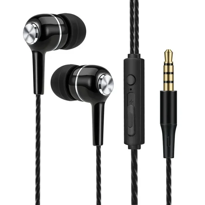 Wired Headphones 3.5mm Sport Earbuds with Bass Phone Earphones Stereo Headset with Mic volume control Music Earphones - Image 1