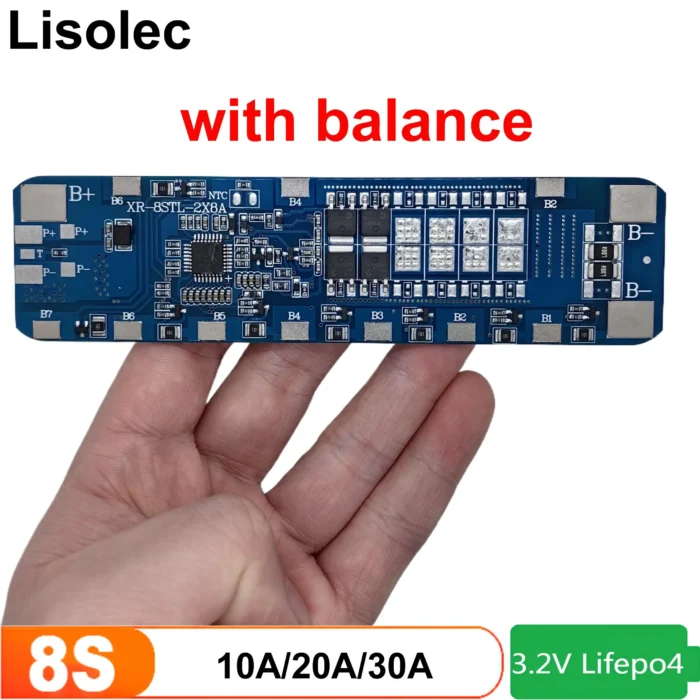 Lifepo4 8S BMS with Balance 30A 20A 10A Protection Board for 24V 8S2P 8S3P 18650 32650 32700 Lithium Iron Phosphate Battery PACK - Image 3