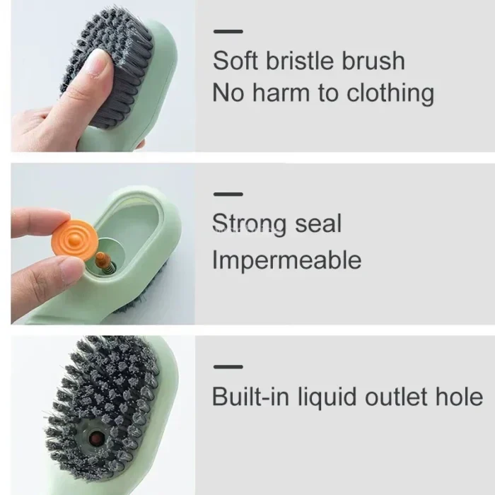Shoe Brush Cleaner Brush for Cleaning Shoes for Slippers Sneakers Rubber Soft-bristled Liquid Shoe Cleaning Brush Clothing Brush - Image 4