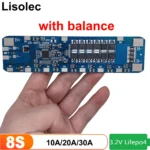 Lifepo4 8S BMS with Balance 30A 20A 10A Protection Board for 24V 8S2P 8S3P 18650 32650 32700 Lithium Iron Phosphate Battery PACK