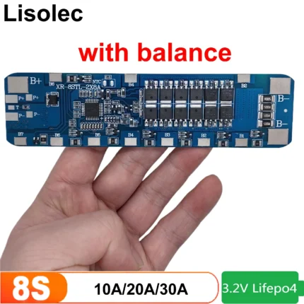 Lifepo4 8S BMS with Balance 30A 20A 10A Protection Board for 24V 8S2P 8S3P 18650 32650 32700 Lithium Iron Phosphate Battery PACK