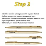 New Metal Ballpoint Pen Rose Gold Pen Custom Logo Advertising Ballpoint Pen Lettering Engraved Name School&office Supplies - Image 5