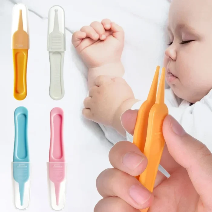 Baby Nose Cleaning Tweezers Infant Ear Nose Navel Clean Tool Safe Baby Dig Booger Clips Snot Removal Newborn Cleaning Supplies - Image 1