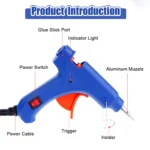 20W Hot Silicone Gun Melt Glue With 7mm Glue Sticks Mini Industrial Guns Household Heat Temperature Thermo for DIY Crafts Arts - Image 4
