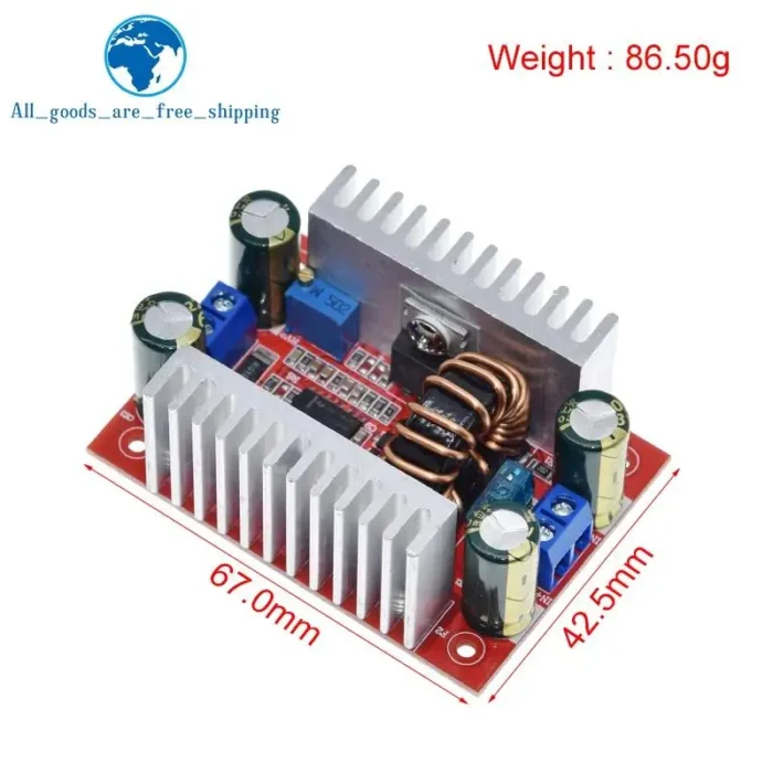 DC 400W 15A Step-up Boost Converter Constant Current Power Supply LED Driver 8.5-50V to 10-60V Voltage Charger Step Up Module - Image 6