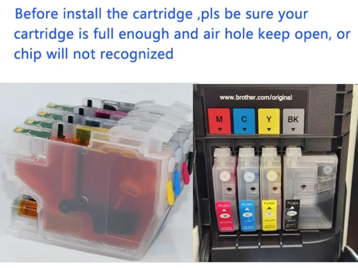 LC472XL LC462XL Empty refillable Ink Cartridge For Brother MFC-J2340DW J2740DW J3540DW J3940DW with high capacity chip - Image 6
