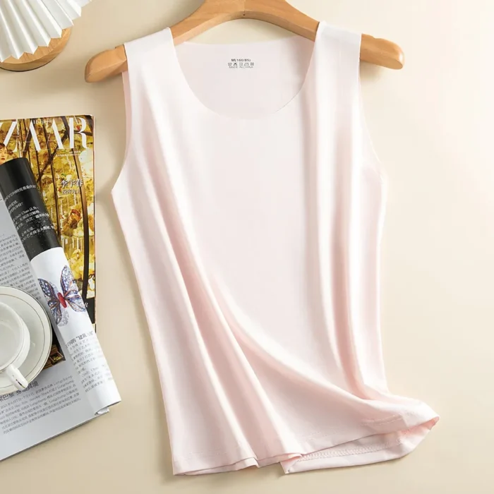 Women Summer Ice Silk Breathable Seamless Sleeveless Tank Tops Singlet Quick Dry Sports Vests Thin Tight Stretch Ladies Tanks - Image 1