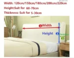 Thicken Velvet Plush Quilted Bed Head Cover Luxury Solid Color Queen Size Bed Back Cover Flannel All-inclusive Headboard Cover - Image 3