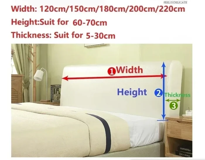 Thicken Velvet Plush Quilted Bed Head Cover Luxury Solid Color Queen Size Bed Back Cover Flannel All-inclusive Headboard Cover - Image 3