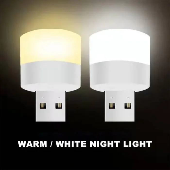 USB Book Lights USB Night Light Mini LED Night Light USB Plug Lamp Power Bank Charging Small Round Reading Eye Protection - Image 1