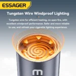 Essager Type-C Mini Lighter Tungsten Wire No Flame Safe Energy-Saving Can Be Carried OnThe Plane OTG-Compatible USB-C Lighter - Image 11