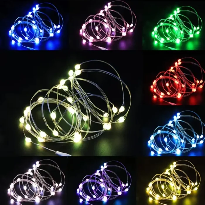 20M Waterproof USB LED Lights String Copper Silver Wire Garland Light Fairy Lights For Christmas Wedding Party Decoration Wreath - Image 5