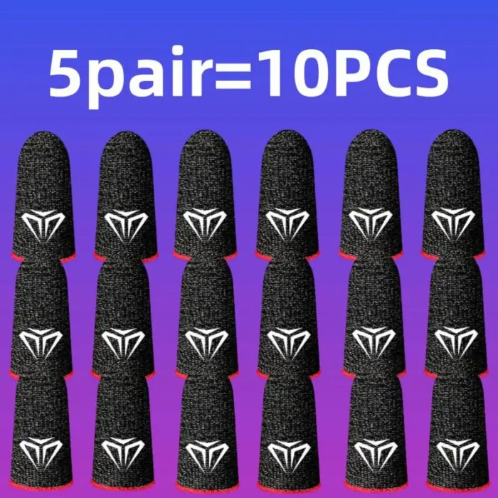 5pair(10pcs) Finger Sleeves Phone Gaming Hand Antiskid Controller Gloves Anti Sweat Breathable Seamless Touchscreen Finger Cover - Image 1
