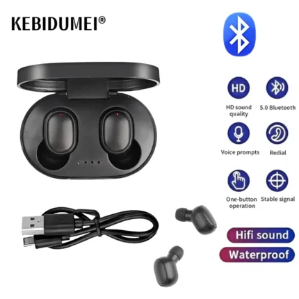 TWS A6S Bluetooth Earphones Wireless Headset IPX5 Waterproof Deep Bass Earbuds True Wireless Stereo Headphones Sport Earphones