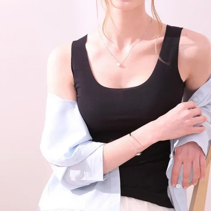 Women Vest T-shirt Summer Ice Silk Vest Women Undershirt Underwear All Match Casual Slim Tank Tops Stretchy Women Blouse Camis - Image 4