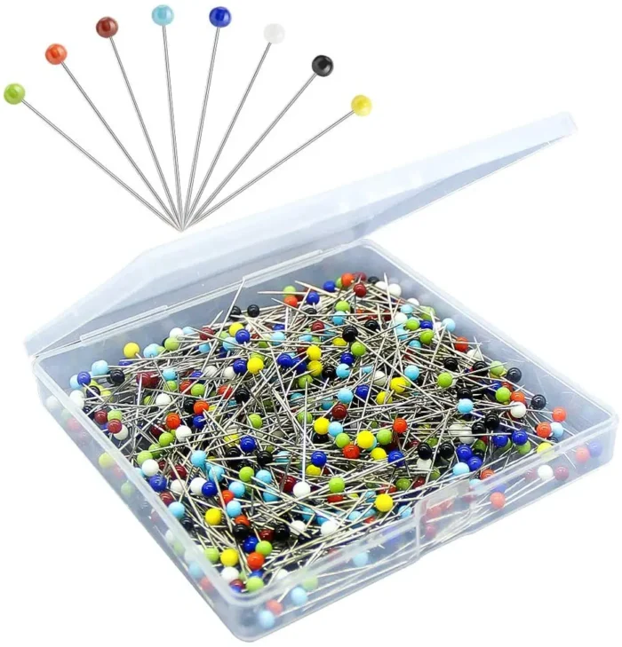 100Pcs/Box 38mm Sewing Pins Glass Ball Multicolor Head Pins Straight Quilting Heads Pins DIY Crafts Sewing Fabric - Image 2