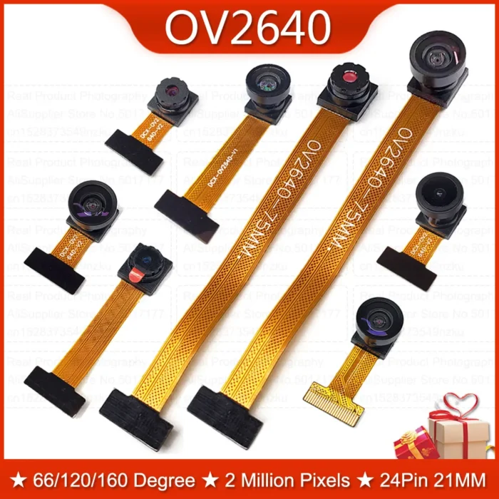 NEW OV2640 Camera Module for ESP32 CAM Camera Module 2MP 222 200 180 66 120 160 Degree 650nm 850nm Night Vision DVP 24PIN 0.5MM - Image 1