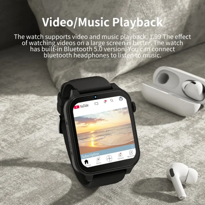 Smart Watch For Men Women Phone 4G+64G WiFi Camera 1.99 In 4G GPS Positioning Google Play SIM Card Sports Fitness - Image 3
