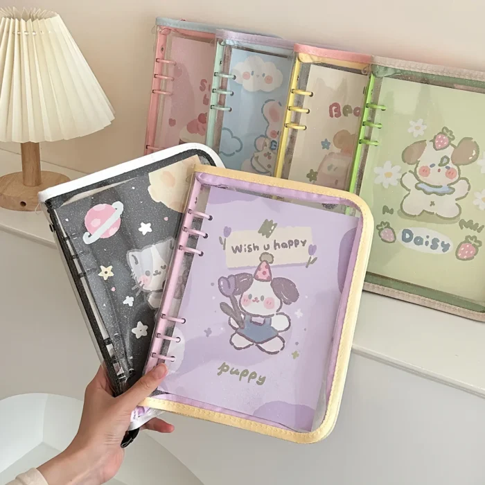 Kpop A5 Zipper Binder Collect Book Refill Organizer DIY Journal Dairy Transparent Idol Photo Album Kawaii Stationery Supplies - Image 2