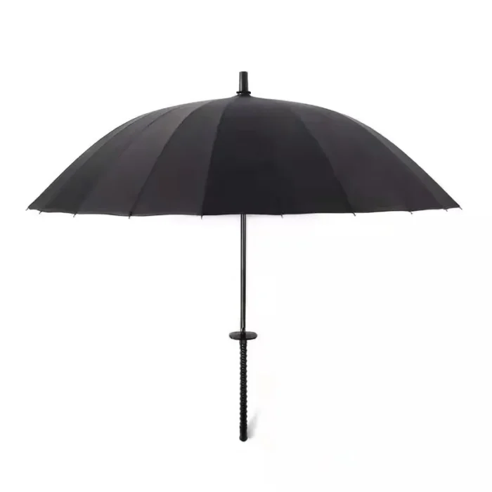 Standard 8/16/24 Bone Japanese Katana Umbrella Black Removable Handle Automatic Long Handle Rainproof Samurai Sword Rain Gear - Image 3