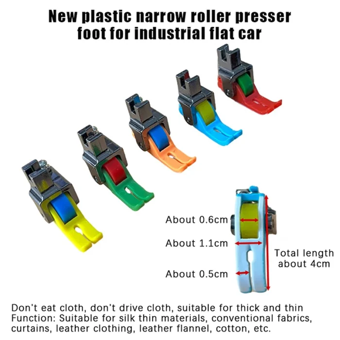 1pc Universal Industrial Sewing Machine Leather Roller Wheel Presser Foot Of Flat Car Thick Fabric Clothing Replace Presser Feet - Image 6