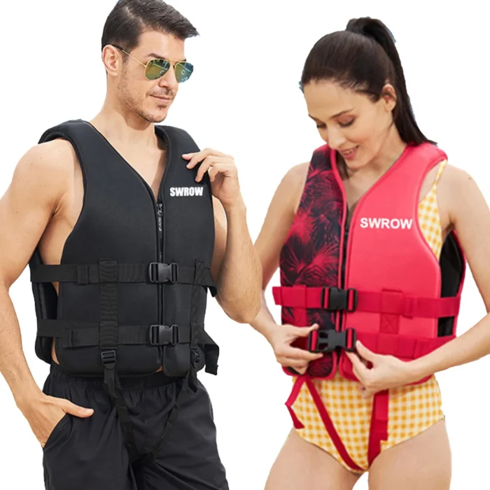 Portable fashion adult children's life jacket neoprene swimming life jacket water sports fishing kayak surfing life jacket 2023 - Image 1
