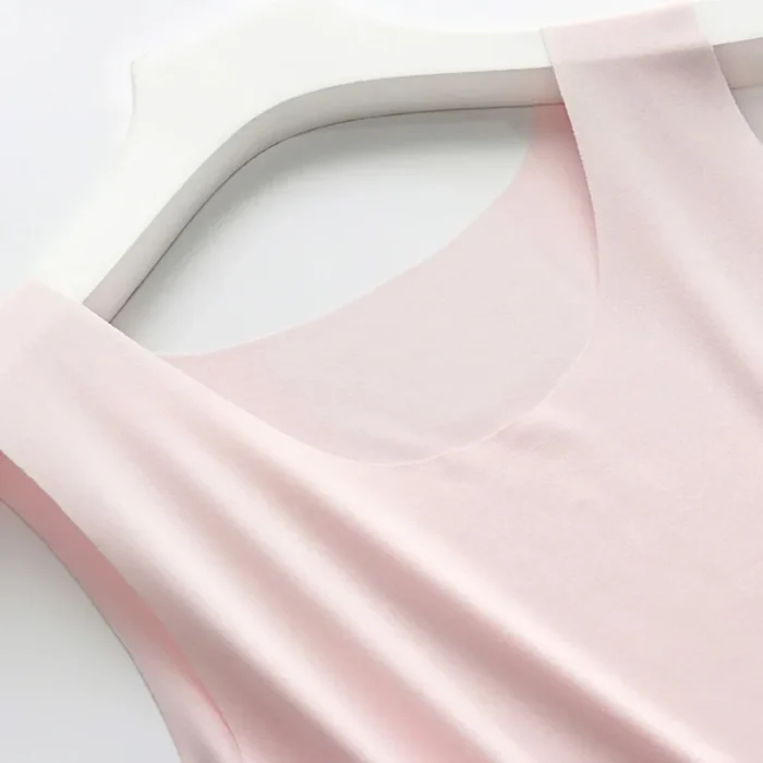Women Summer Ice Silk Breathable Seamless Sleeveless Tank Tops Singlet Quick Dry Sports Vests Thin Tight Stretch Ladies Tanks - Image 2