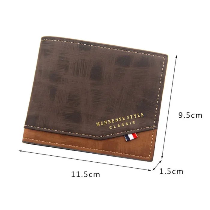 Free Name Engraving Men Wallets Slim Coin Pocket Photo Holder New Short Small Male Wallet Card Holder Frosted Leather Men Purses - Image 3